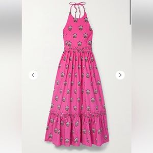 RHODE Salena floral-print cotton-poplin halterneck maxi dress